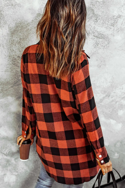 Red Plaid Shirt Coat