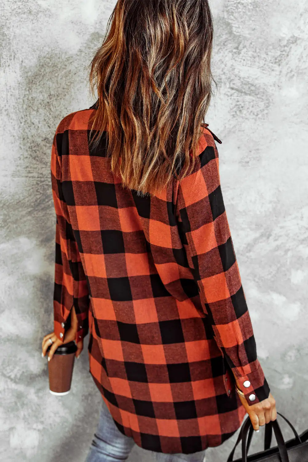 Red Plaid Shirt Coat