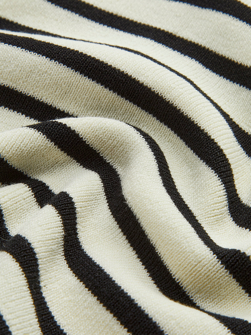 Striped Lapel Sweater Slim Vest