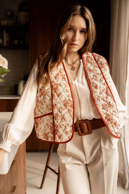 Printed Padded Waistcoat