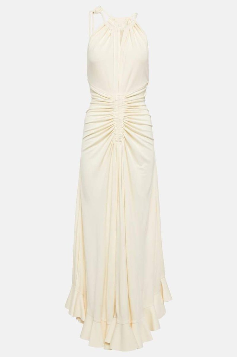 Edna Halter Gathered Maxi Dress
