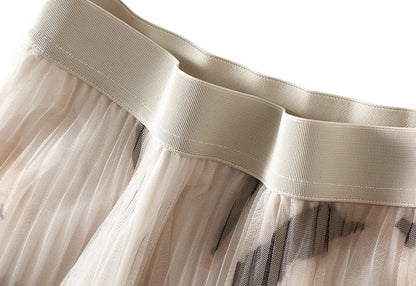 Nancy Pleated Chiffon Skirt