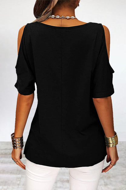 Simplicity Asymmetrical O Neck T-shirts(6 Colors)