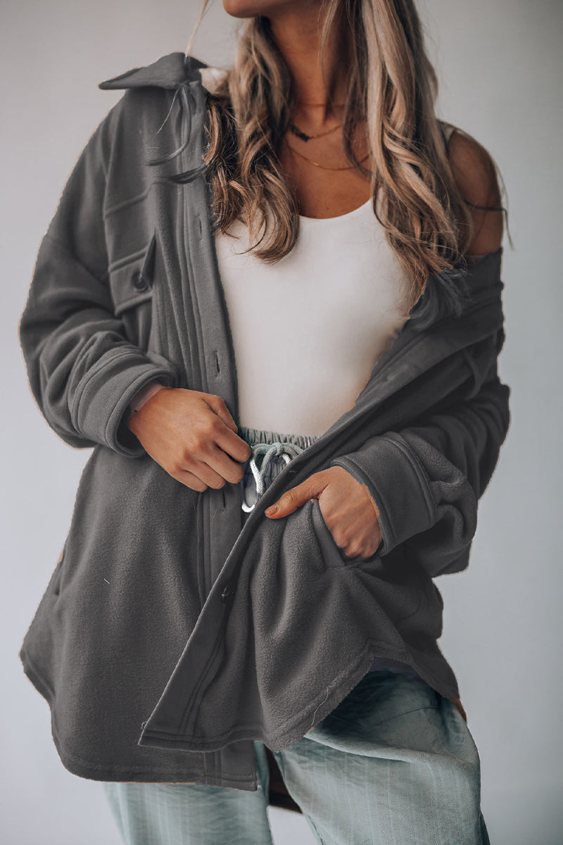 Pocket Turndown Collar Tops(9 Colors)
