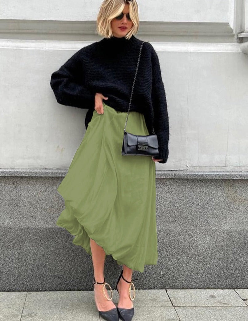 Anna Satin Skirt