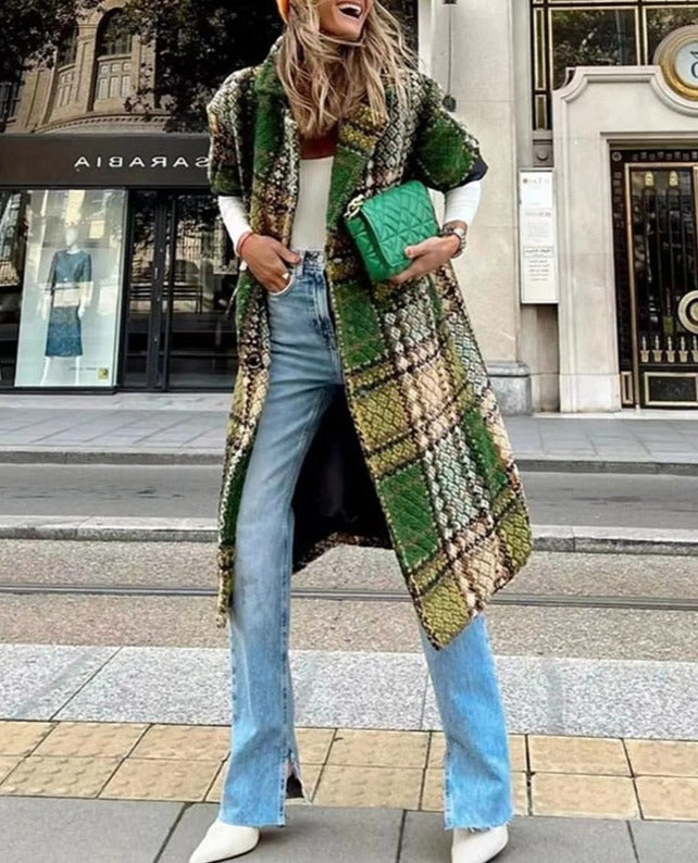 Liza Plaid Coat