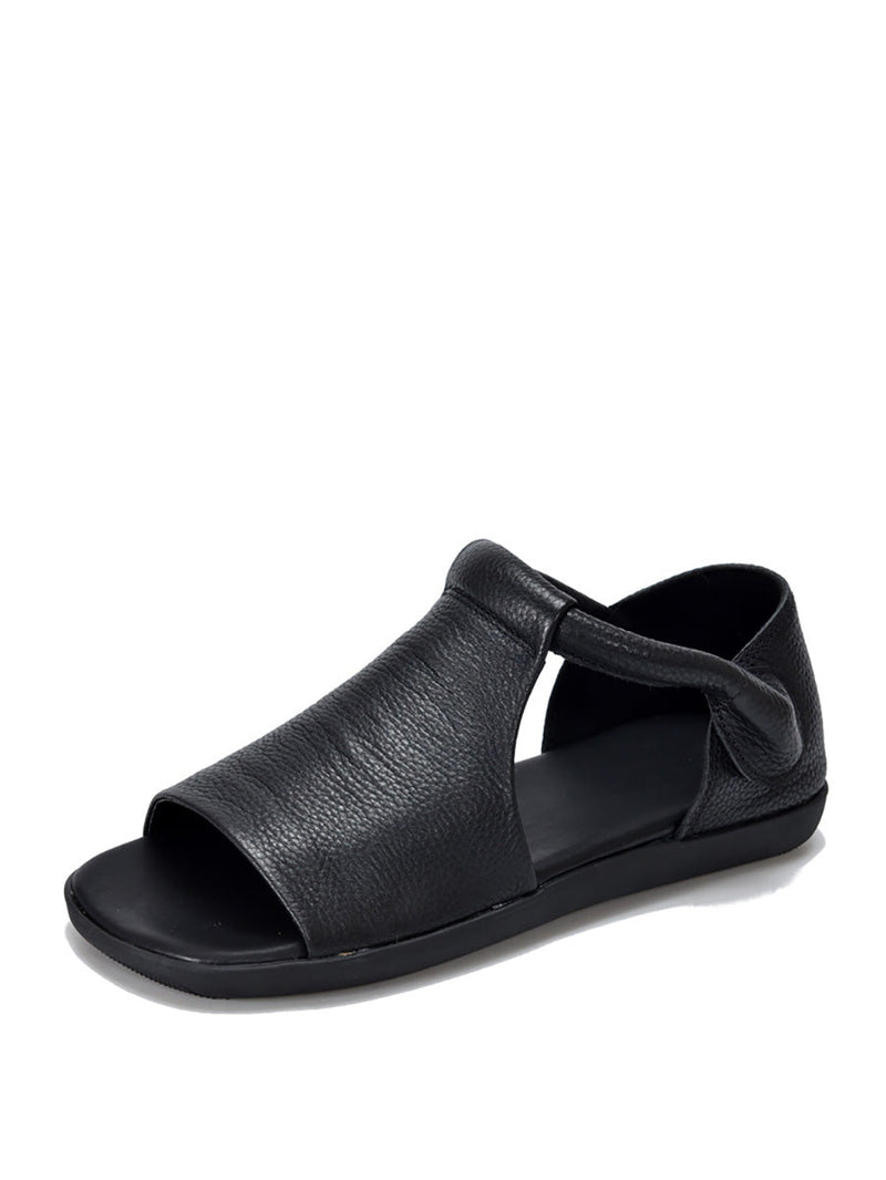 Summer Soft Leather Flat Sandals Cc003