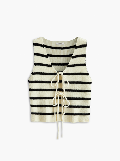 V-neck Striped Tie Sweater Vest