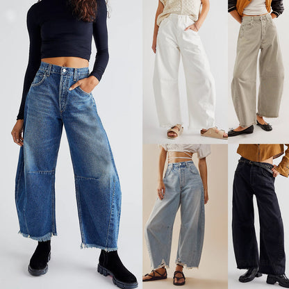 Straight Jeans Multi Color Cropped Pants Wide Leg Jeans for – and Stylish Bottoms