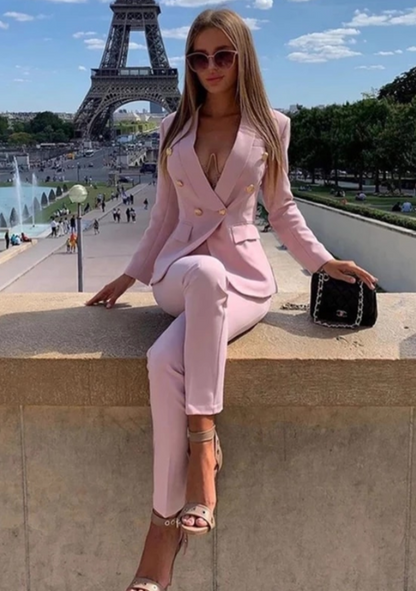 Alessandra Pink Pantalon Suit