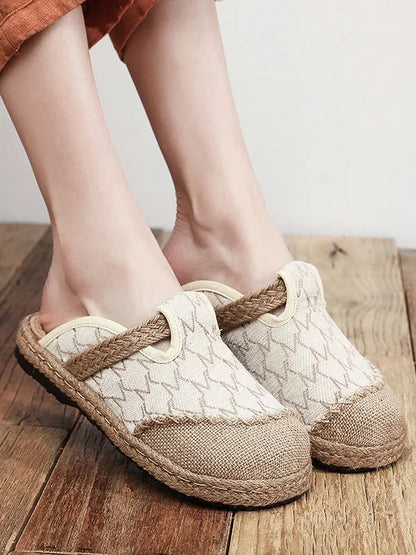 Rhombic Shoes Flat Shoes Slippers