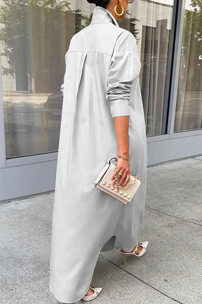 Patchwork Buckle Turndown Collar Tops