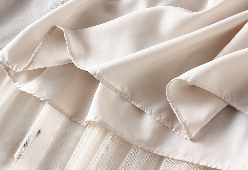 Nancy Pleated Chiffon Skirt