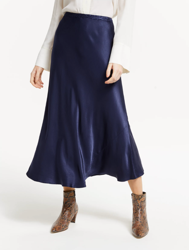 Satin Midi Skirt