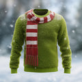Comstylish Men's Christmas Plush Warm Crew Neck Pullover