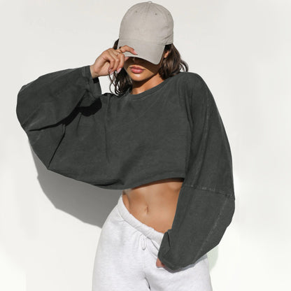 European and American Short Sports Bottoming Shirt T-shirt Knitwear