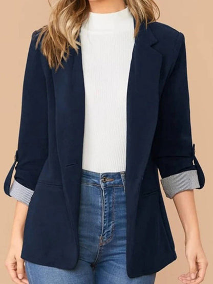 Splicing Lapel Slim Cardigan Temperament Suit Jacket