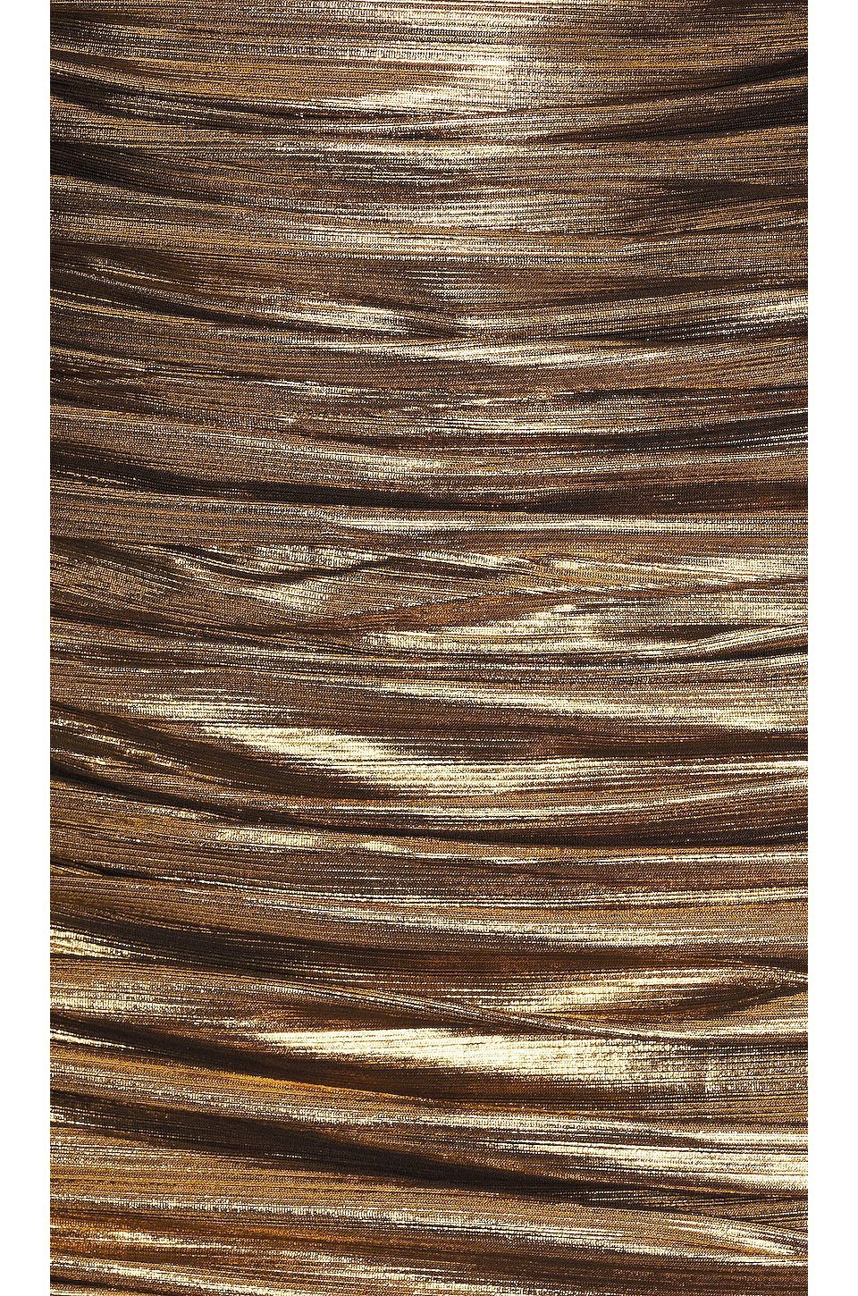 Alyssa Metallic Drawstring Gathered Midi Dress