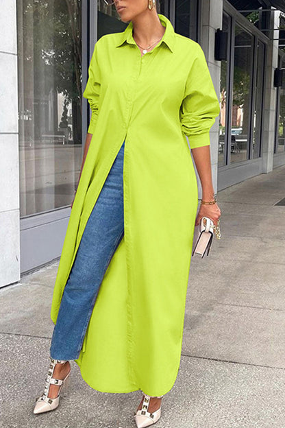 Patchwork Buckle Turndown Collar Tops