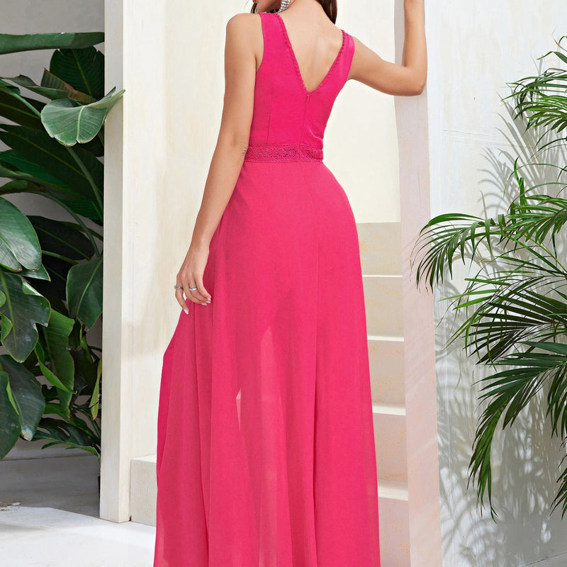 Jumpsuit Dopamine Mesh Lace Sleeveless Suspender Pants