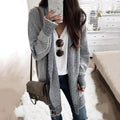 Casual Plaid Knit Mid Length Cardigan elevenforest