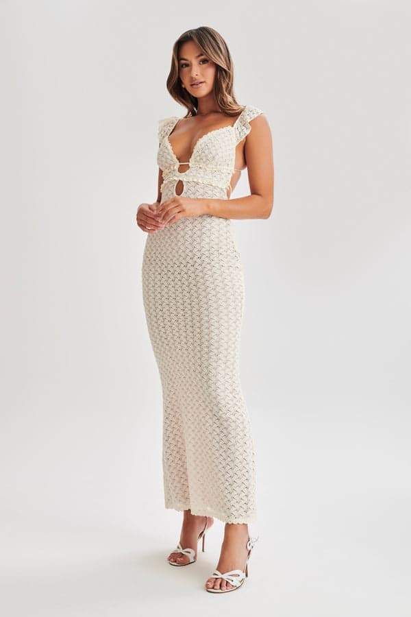 Sweetheart Neck Sleeveless Lace Up Midi Dress