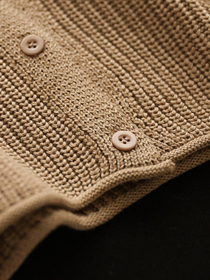 6 Colors Urban Split-joint Color V-neck Cardigan Top