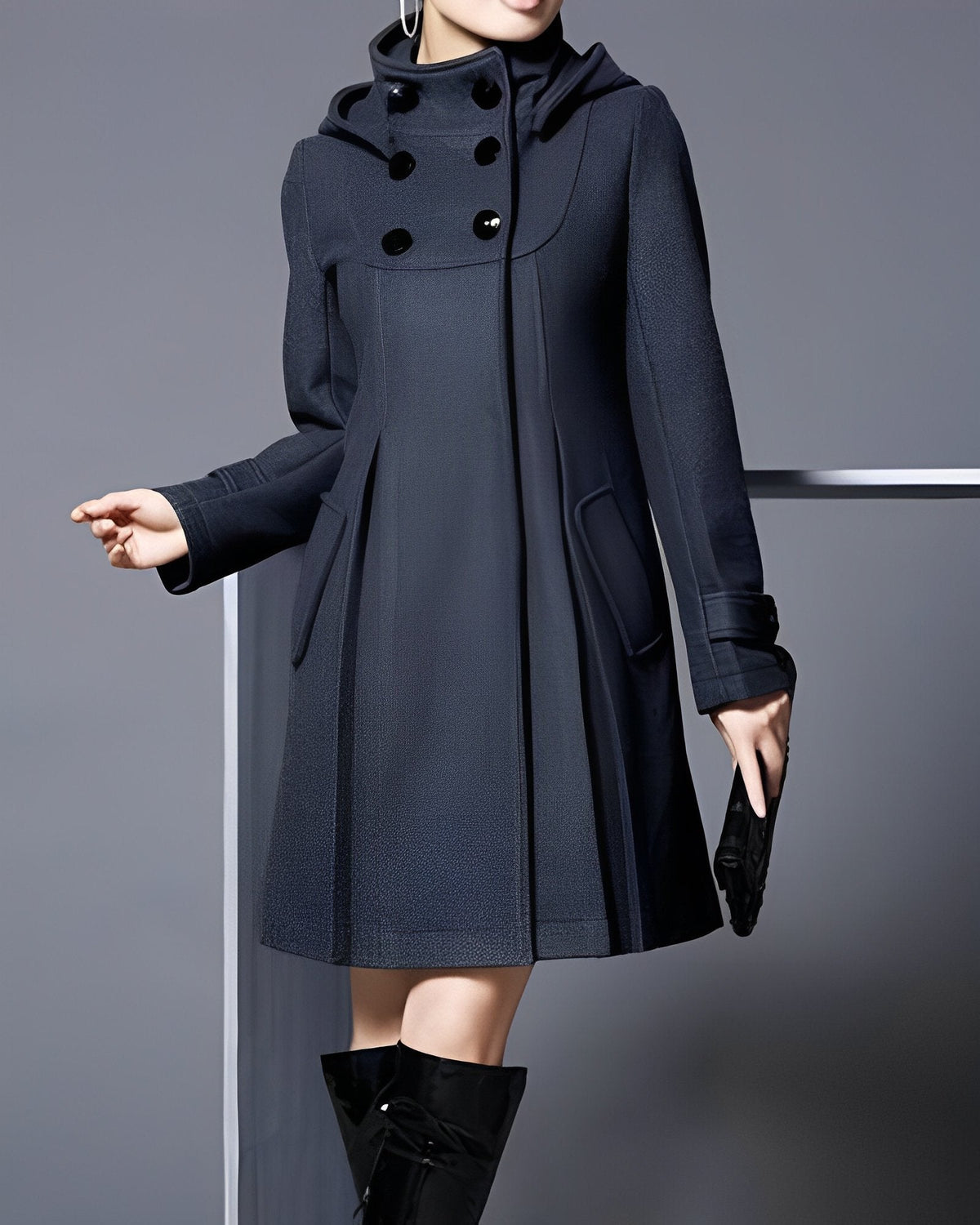 JO | pleated long quilted jacket