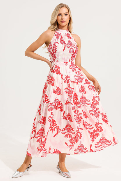 Stand Collar Sleeveless Maxi Dress