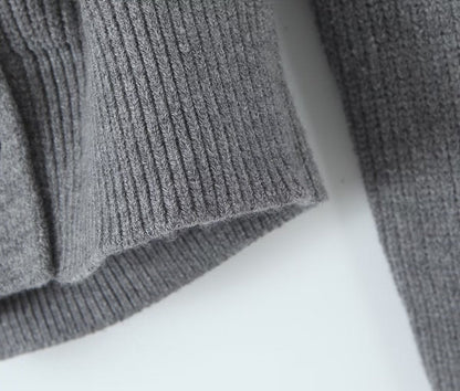 Knitting Cardigan Round Neck Slim Single Breasted Knitwear Autumn Clothing