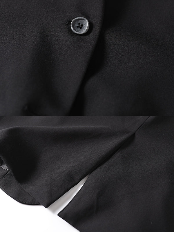 Asymmetric Color Buttoned Vest Top