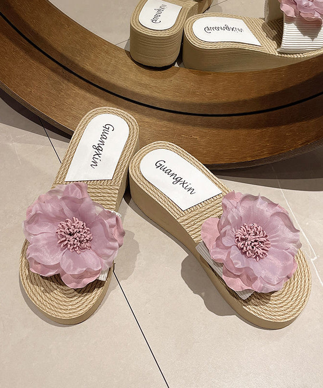 Black Wedge Slide Sandals Peep Toe Aa014