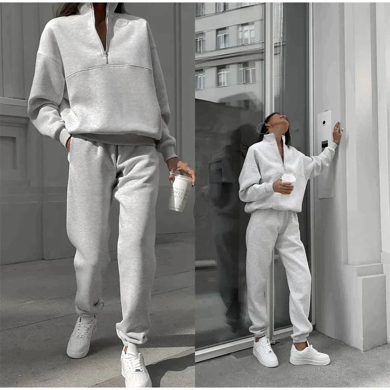 Jennifer® | Conjunto Casual Solid Sweater