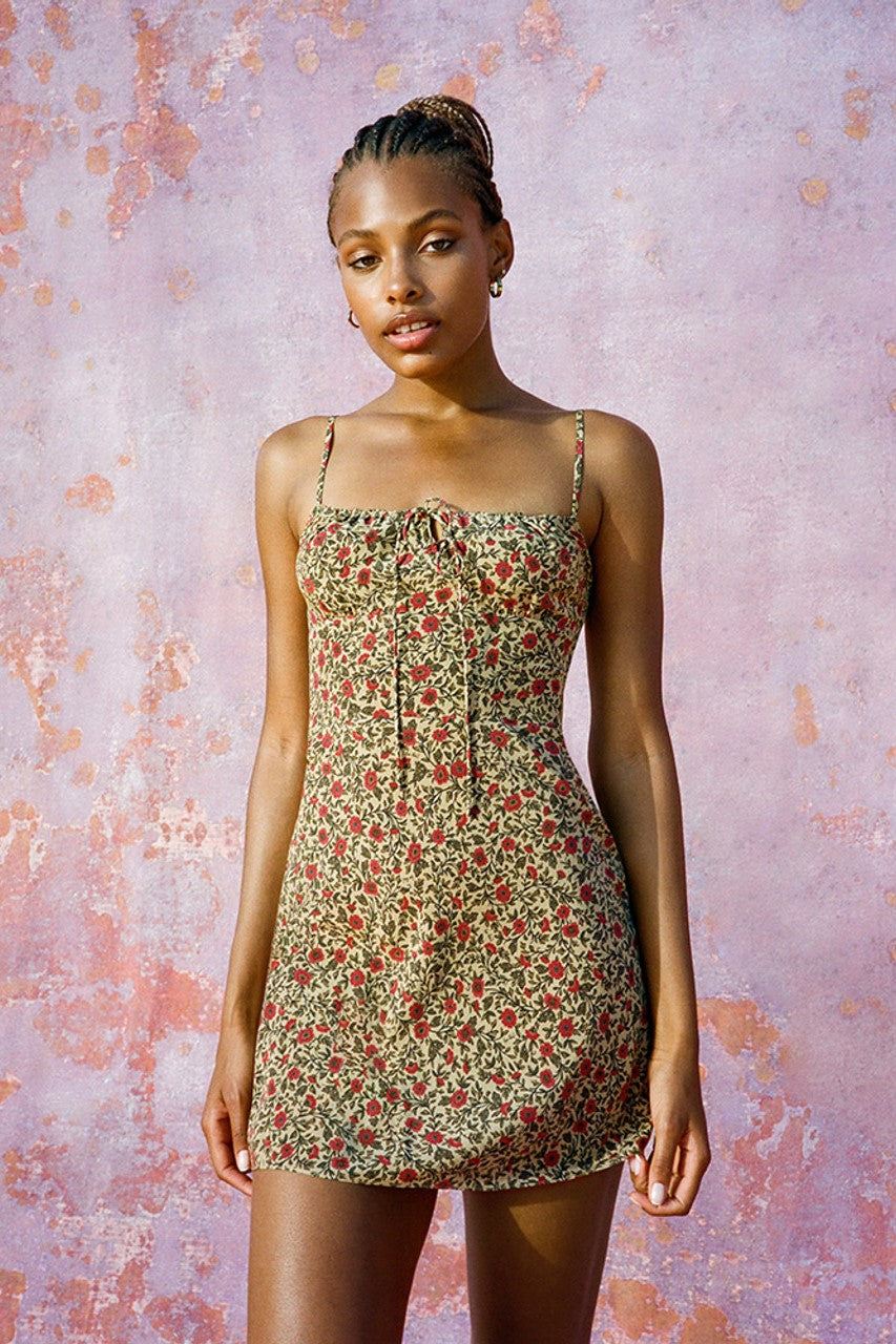 Cami Lace Up Mini Dress