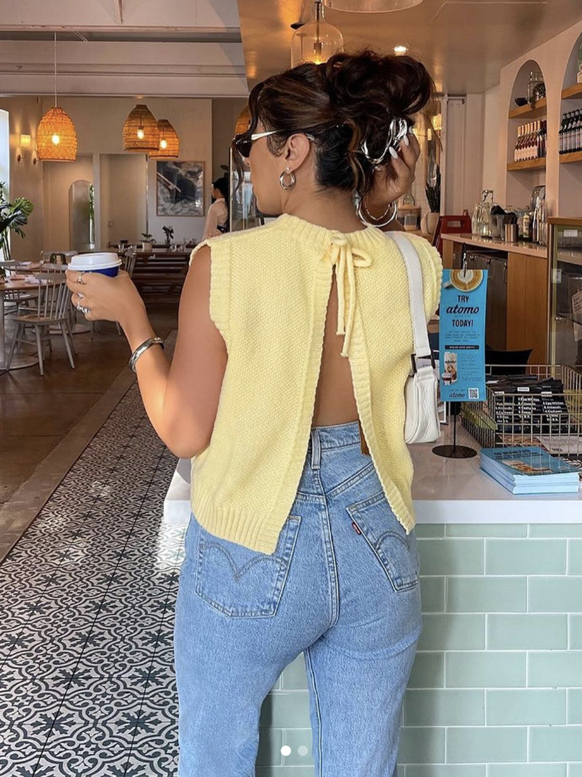 Backless Tie-up Sweater Vest