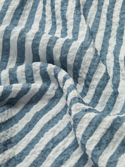 Pinstripe Button Shorts
