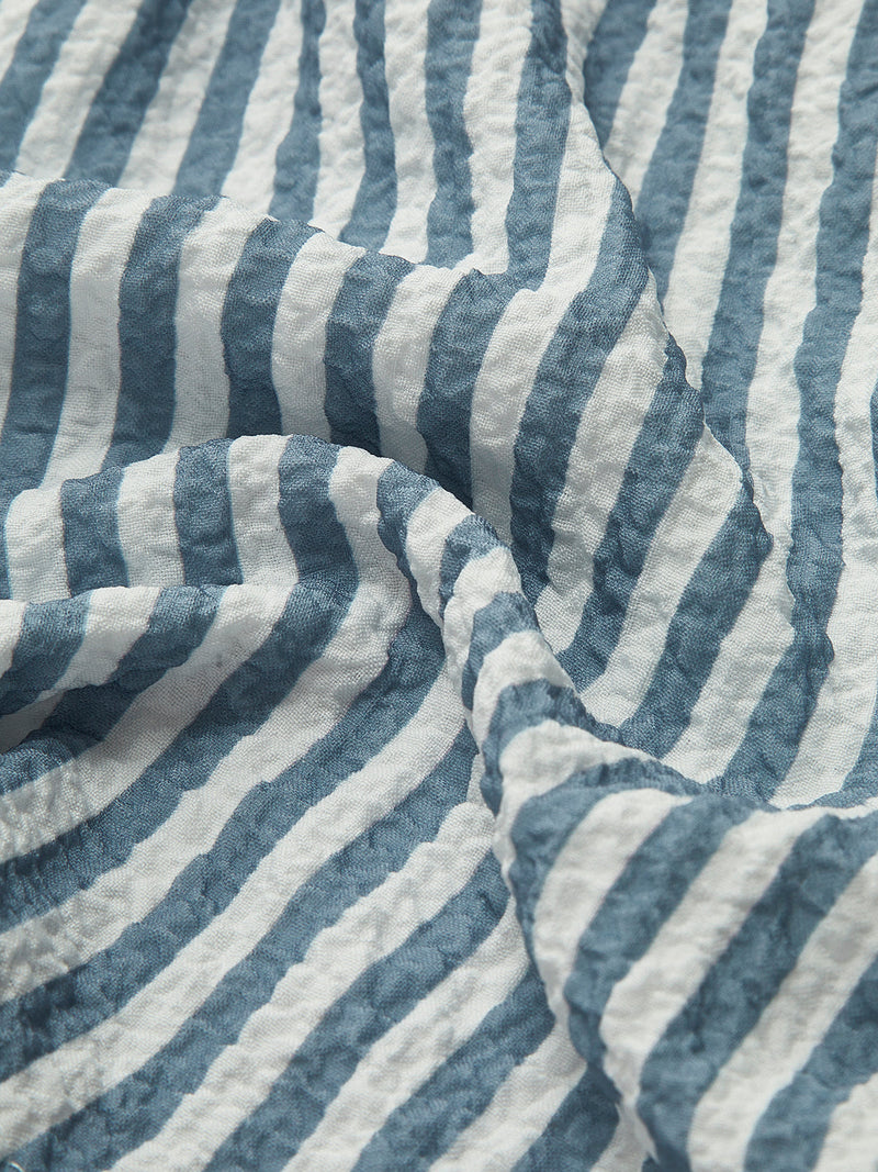 Pinstripe Button Shorts