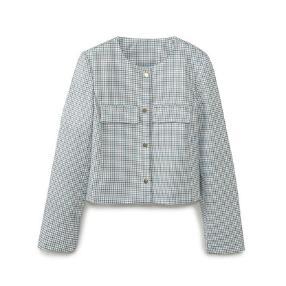Fresh Mint Green Early Spring Classic Cardigan Short Coat + Pleated Skirt for