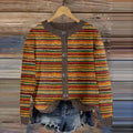 Vintage Fairman Island Knit Stripe Jacquard Cardigan elevenforest