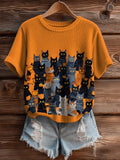 Women's Halloween Funny Cat Top artswardrobe