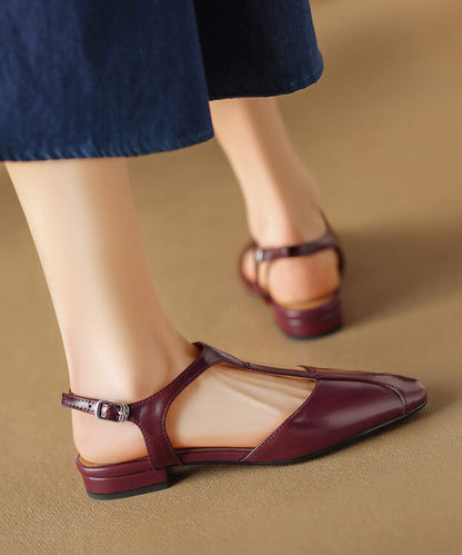 Mulberry Sandals Cowhide Leather Splicing Hollow Out Ap1026