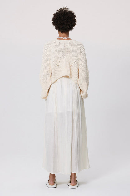 Wrapover Lace Up Cami Maxi Dress Beige