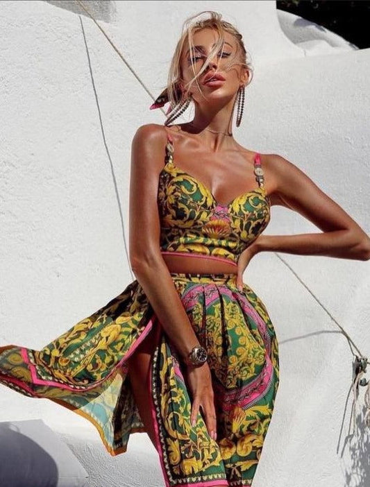 Gloria Top & Skirt Set