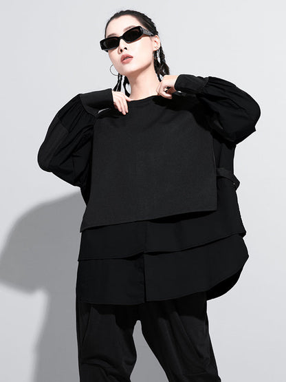 False Two Split-joint Long Sleeve T-shirt