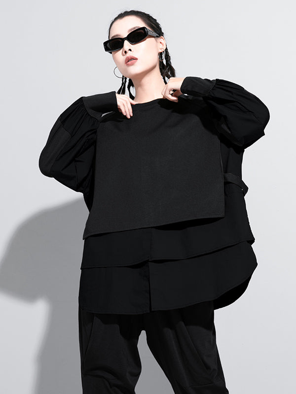 False Two Split-joint Long Sleeve T-shirt