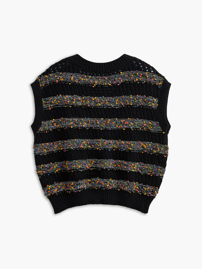 Colorful Dot Striped Vest