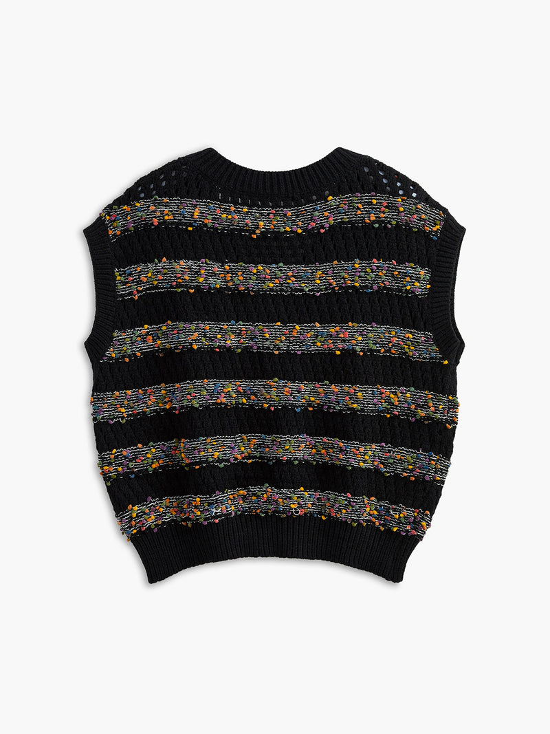 Colorful Dot Striped Vest