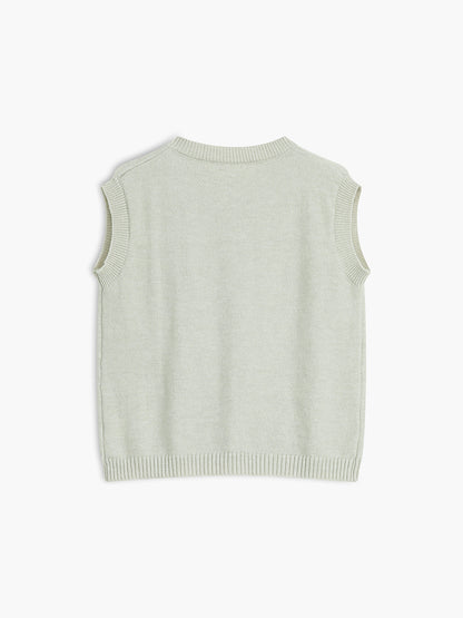Button Up Sweater Vest