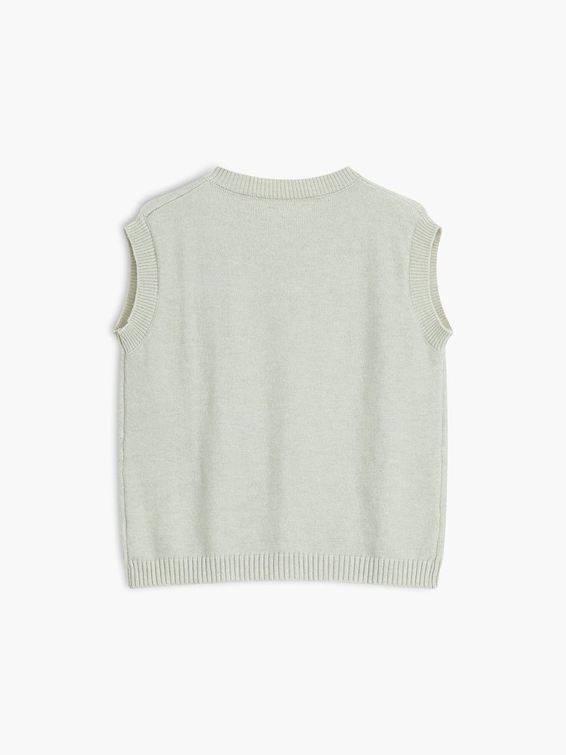 Button Up Sweater Vest