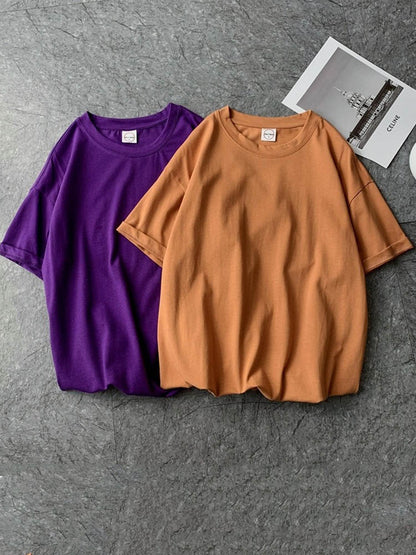 Summer Short Sleeve T-shirt Tee Shirt Loose Basic T Shirt O-neck Hipster Tshirt Top 5xl